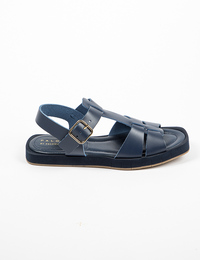 Palomitas platte sandalen blauw