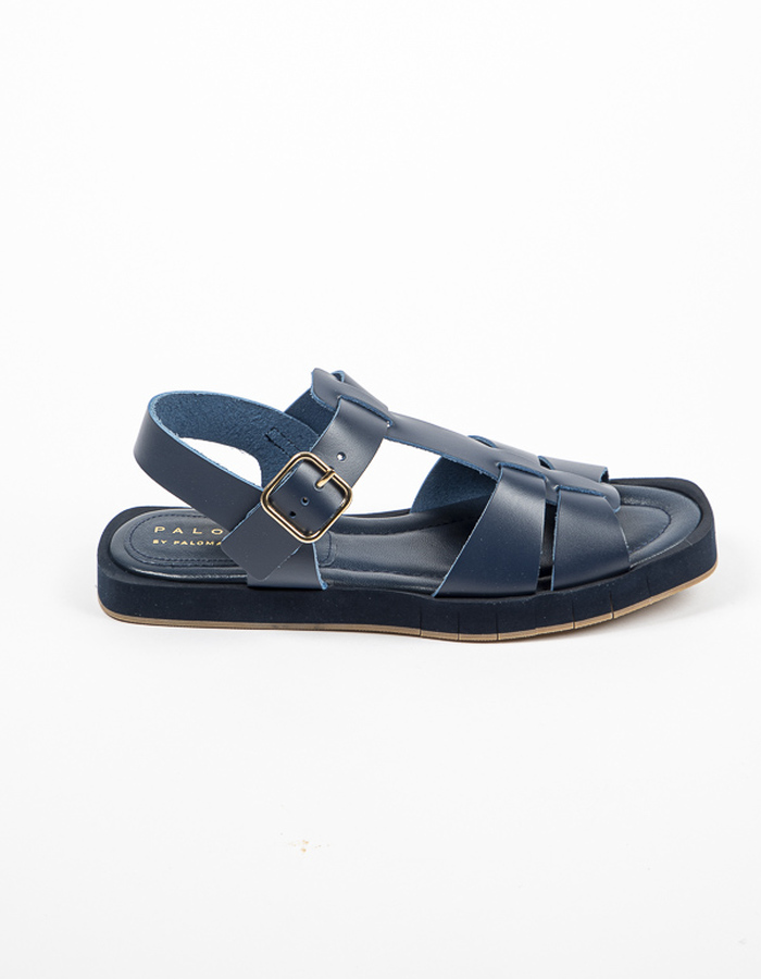 Palomitas platte sandalen blauw