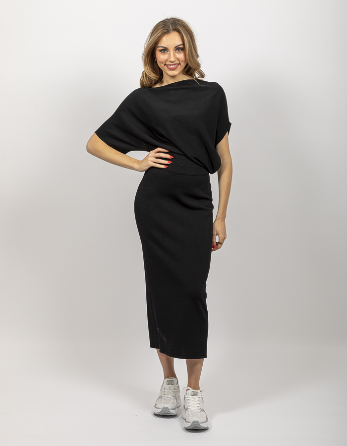 Liviana Conti midi kleed zwart