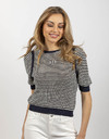 Twinset korte mouw pull marine