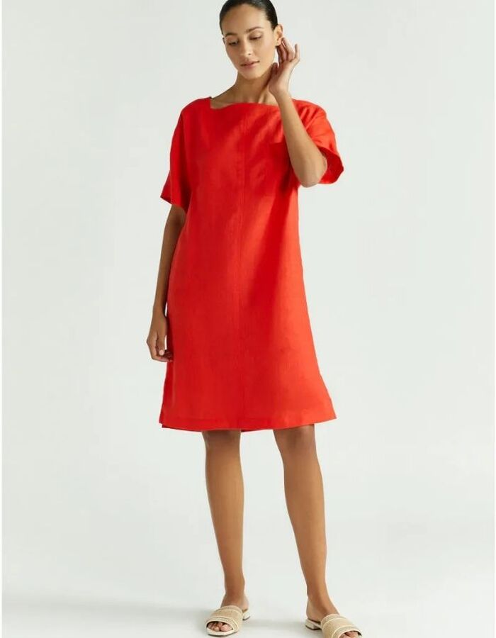 Xandres kort kleed rood