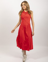 High kort kleed rood