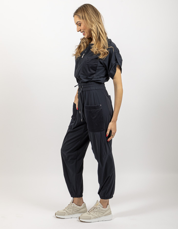 High jumpsuit blauw