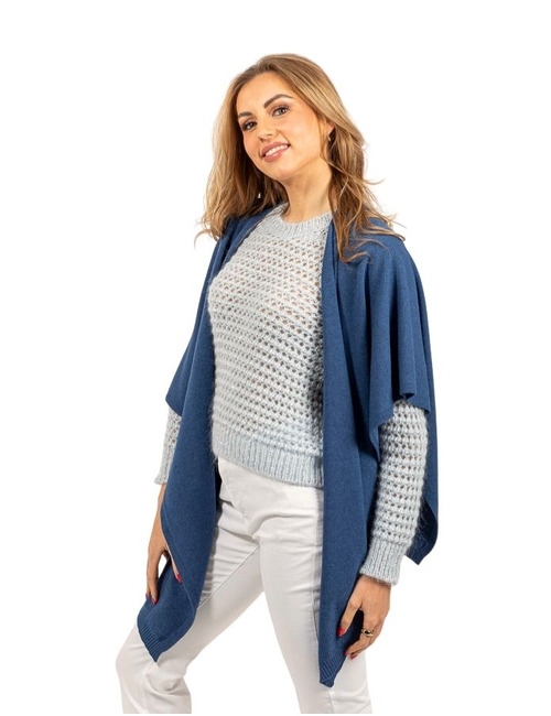 Due Amanti poncho marine