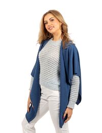 Due Amanti poncho marine