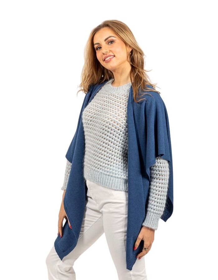Due Amanti poncho marine