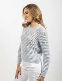 Due Amanti lange mouw pull blauw