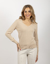 Due Amanti lange mouw pull beige
