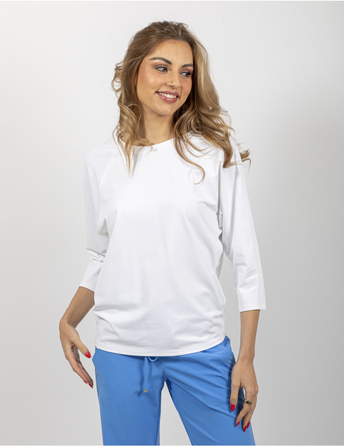 Raffaello Rossi t-shirt lange mouw wit