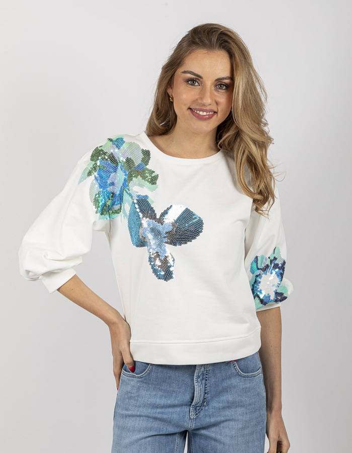 Senso lange mouw sweater wit