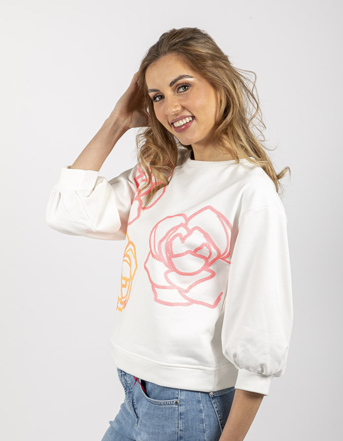 Senso lange mouw sweater wit