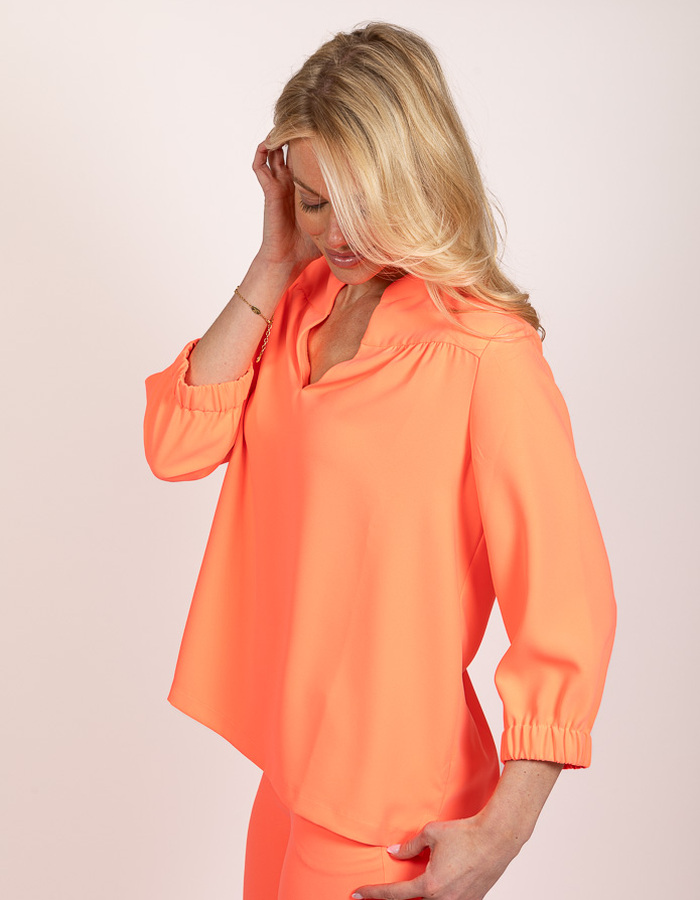 Lalotti lange mouw bloes oranje