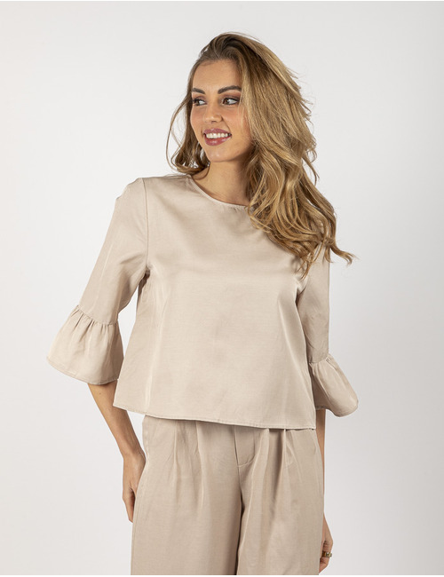 Kocca 3/4 mouw bloes beige