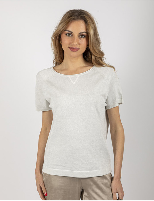 Nukus korte mouw pull zilver