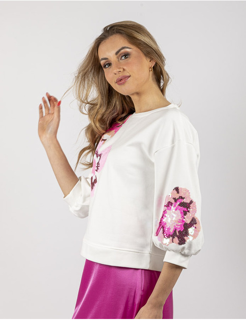 Senso lange mouw sweater wit