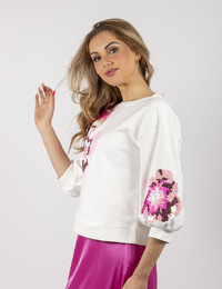 Senso lange mouw sweater wit