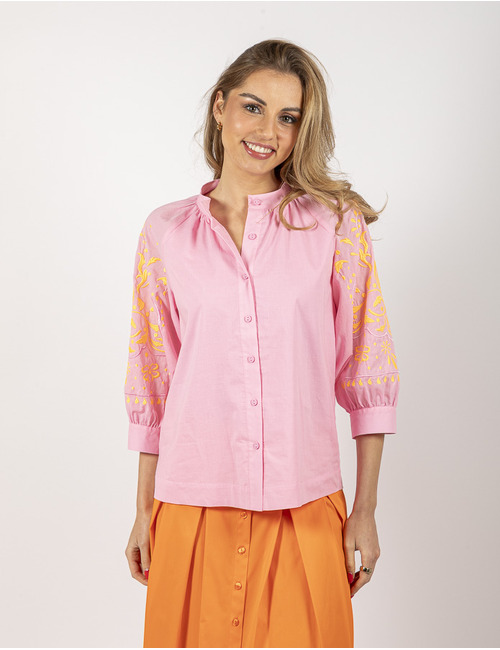 Senso lange mouw bloes roze