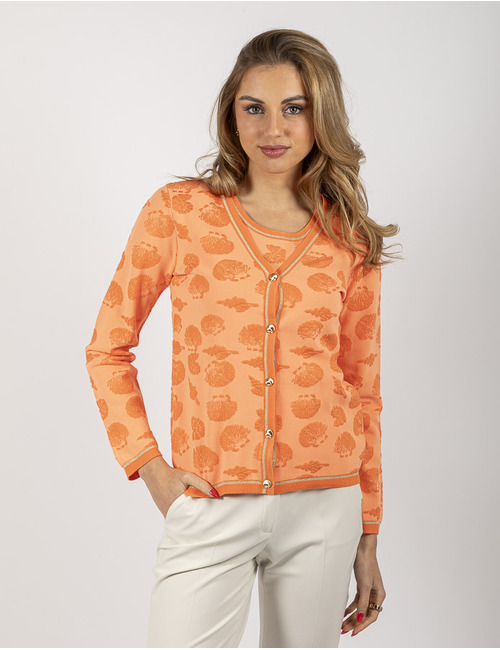 Leo & Ugo twinset gilet oranje