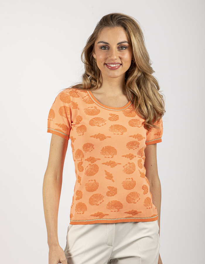 Leo & Ugo twinset gilet oranje