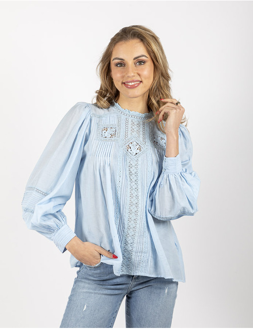 Vanessa Bruno lange mouw bloes blauw