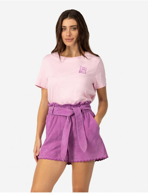 Ibana t-shirt korte mouw roze
