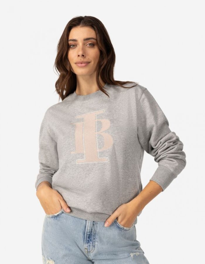 Ibana lange mouw sweater grijs