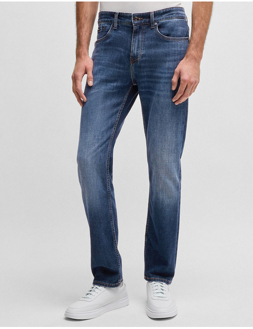 Slim-Fit Delaware Jeans van Comfortabel Blauw Stretchdenim  