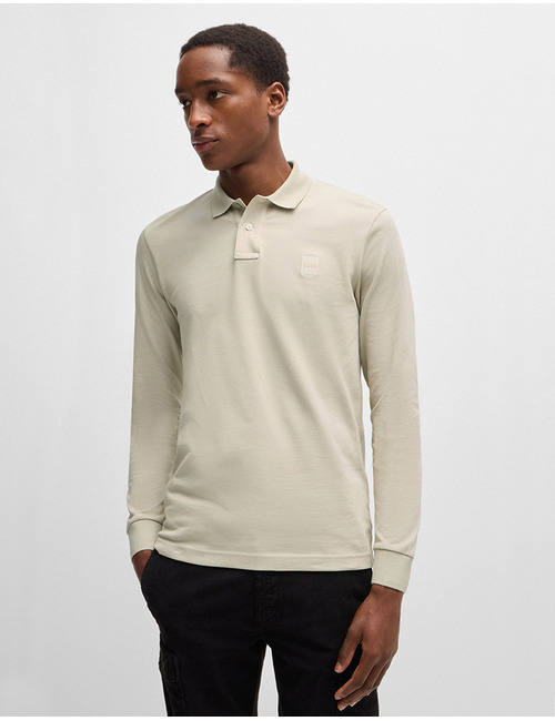 Slim-Fit Polo van Stretchkatoen met Logopatch  