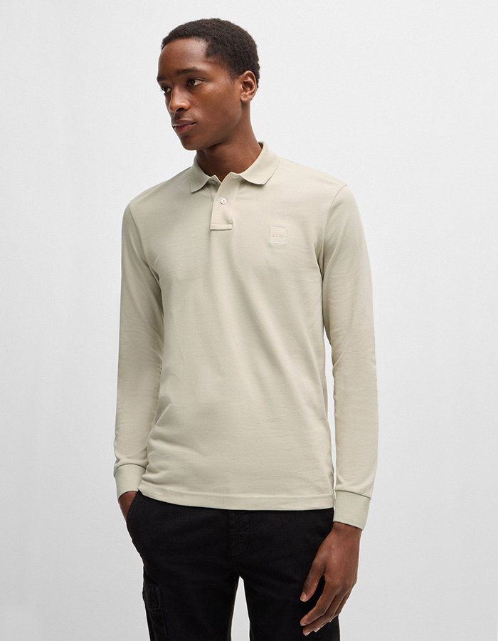 Slim-Fit Polo van Stretchkatoen met Logopatch  