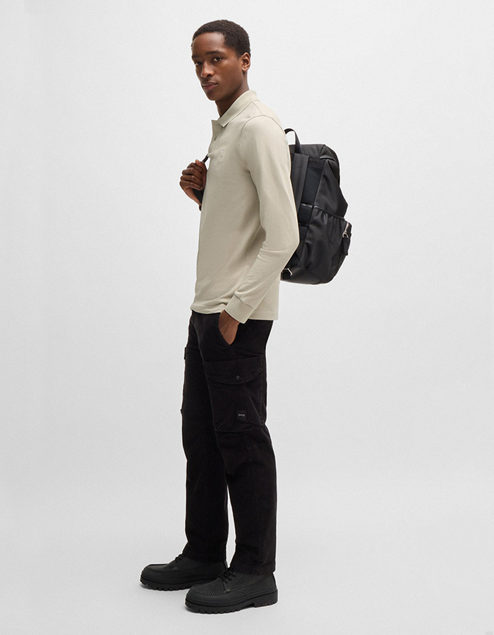 Slim-Fit Polo van Stretchkatoen met Logopatch  