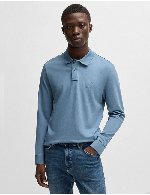 Slim-Fit Polo van Stretchkatoen met Logopatch  