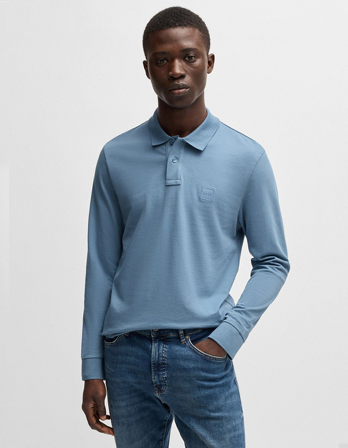 Slim-Fit Polo van Stretchkatoen met Logopatch  