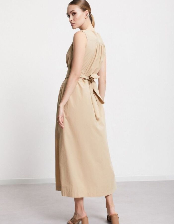 Otto D'ame lang kleed beige