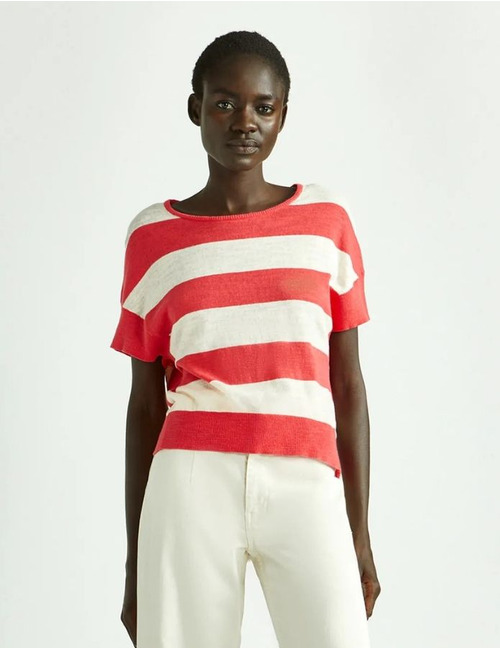 Xandres korte mouw pull rood