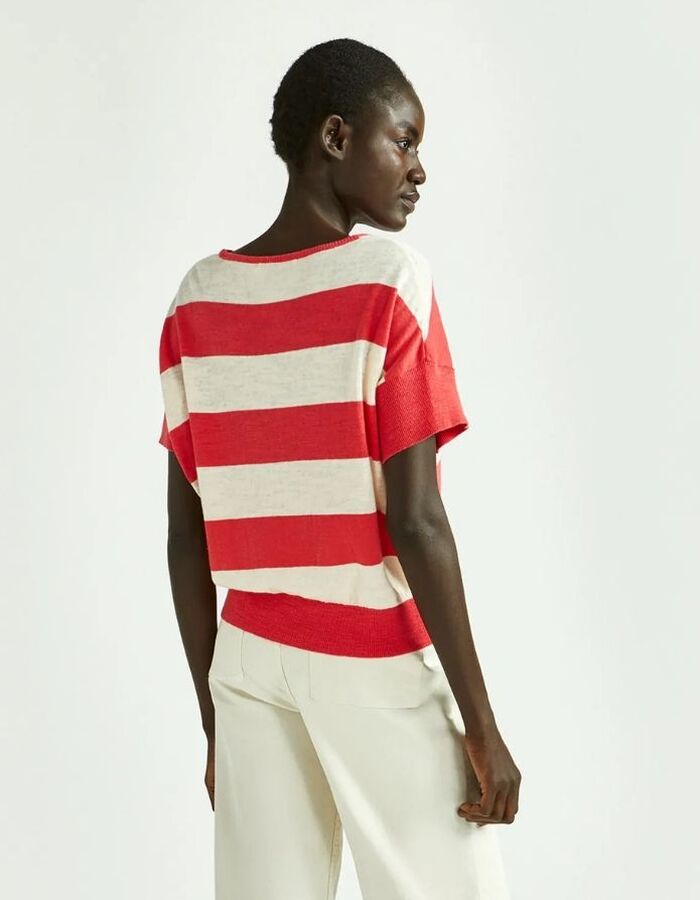 Xandres korte mouw pull rood