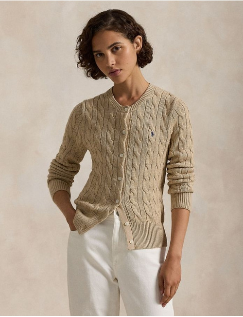 Ralph Lauren Dames lange mouw gilet beige