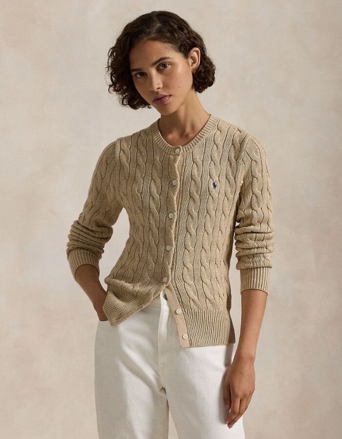 Ralph Lauren Dames lange mouw gilet beige