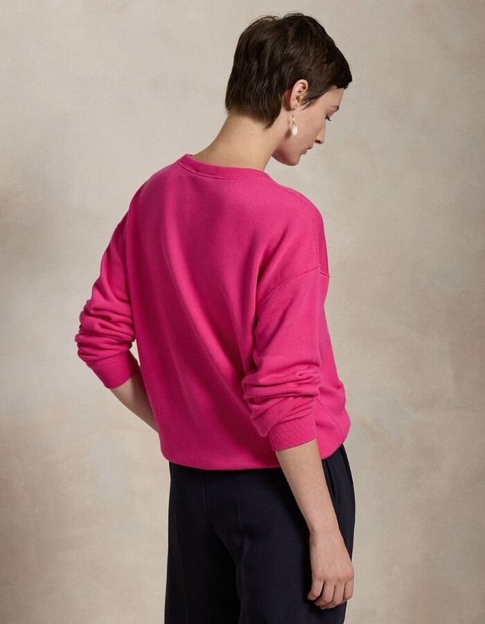 Ralph Lauren Dames lange mouw sweater fuschia