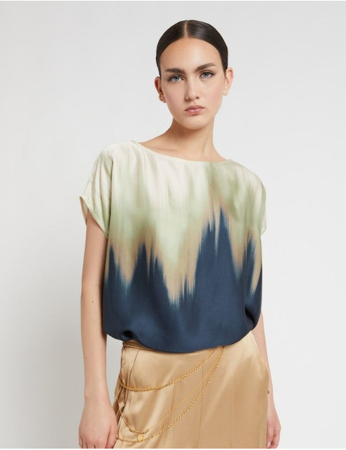 Otto D'ame zonder mouw bloes multicolor