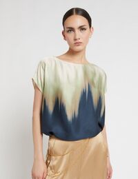 Otto D'ame zonder mouw bloes multicolor
