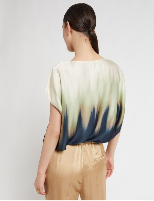 Otto D'ame zonder mouw bloes multicolor