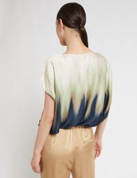 Otto D'ame zonder mouw bloes multicolor