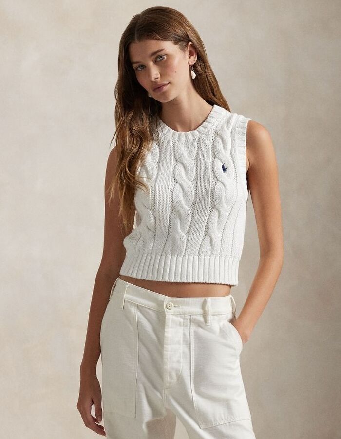 Ralph Lauren Dames pull wit