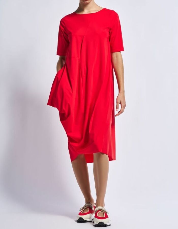 High kort kleed rood