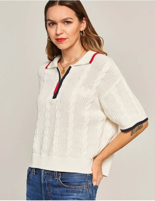 Princess Goes Hollywood korte mouw polo ecru