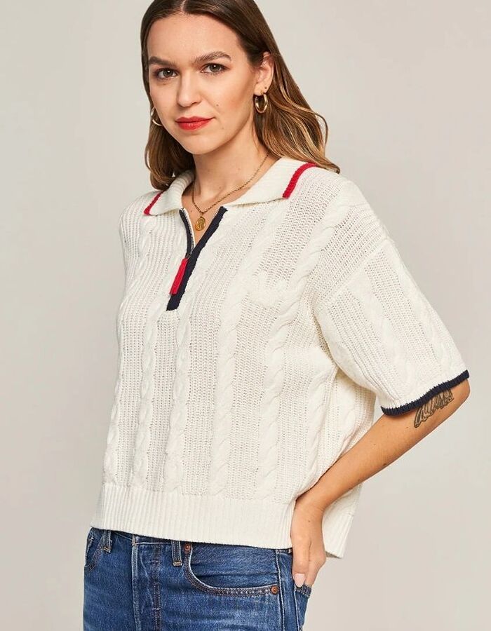 Princess Goes Hollywood korte mouw polo ecru