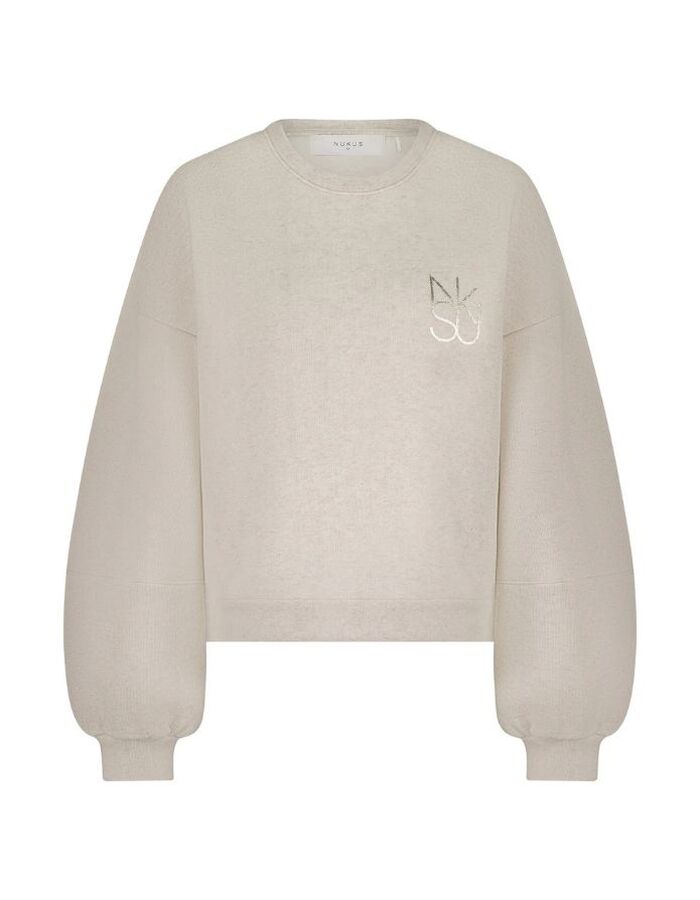 Nukus lange mouw sweater beige