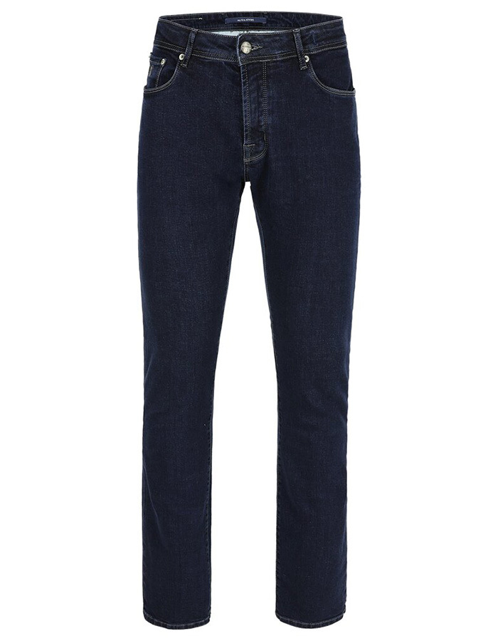 Donkerblauwe slim fit stretch jeans – ATN01S