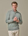Groene Luxury Basic Half-Zip Trui  