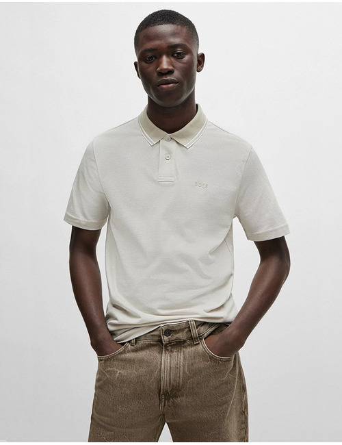 Polo van Oxfordkatoen met Piquéstructuur en Logoprint  